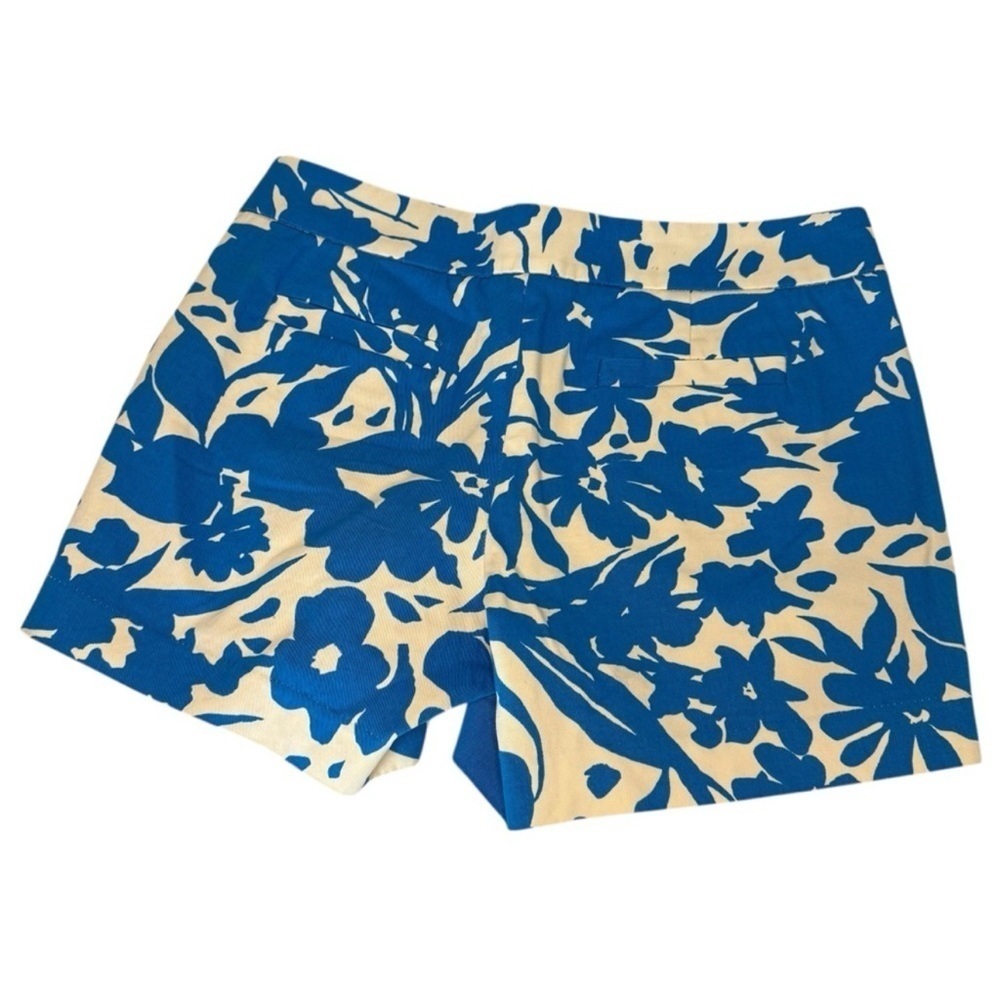 J. Crew Blue and Cream trouser Shorts with Floral Design - Picture 6 of 6